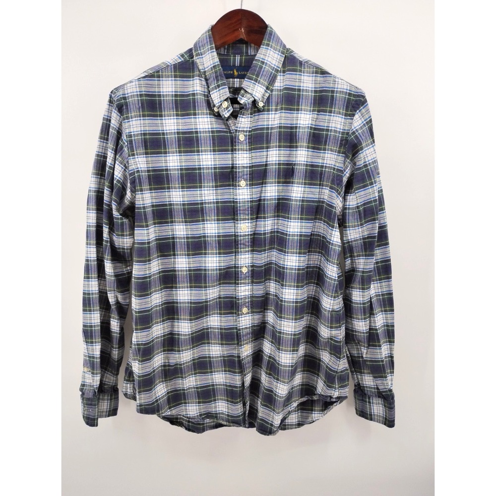 Polo Ralph Lauren mens large Plaid Button‎ Down up Long Sleeve Oxford